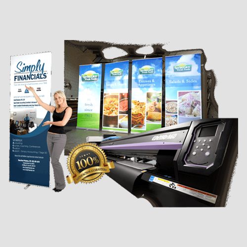Image of Sample prints of retractable banners, Pasadena Image Printing, Retractable Banners